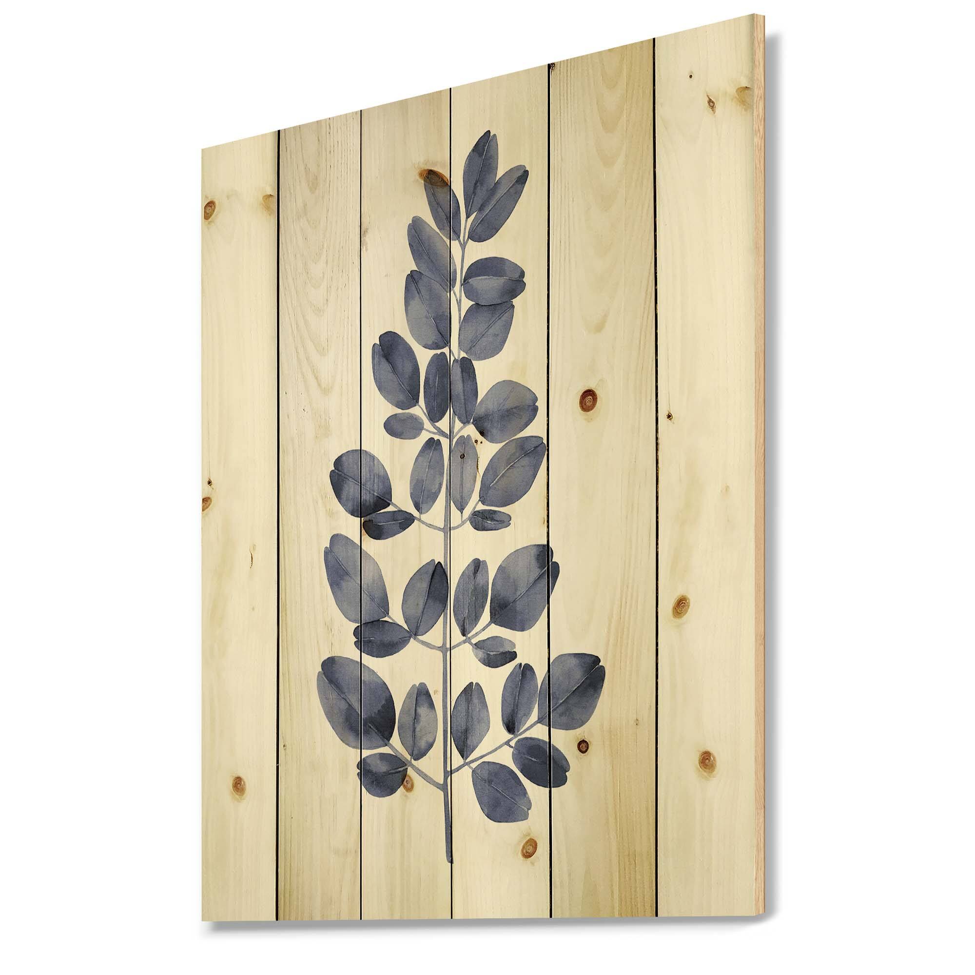 Designart - Navy Blue Eucalyptus II